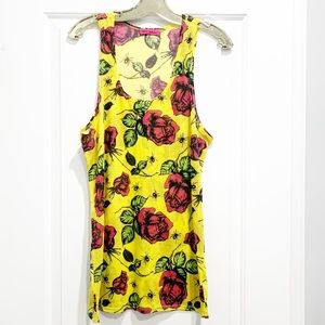 Betsey Johnson spiders and roses top!
